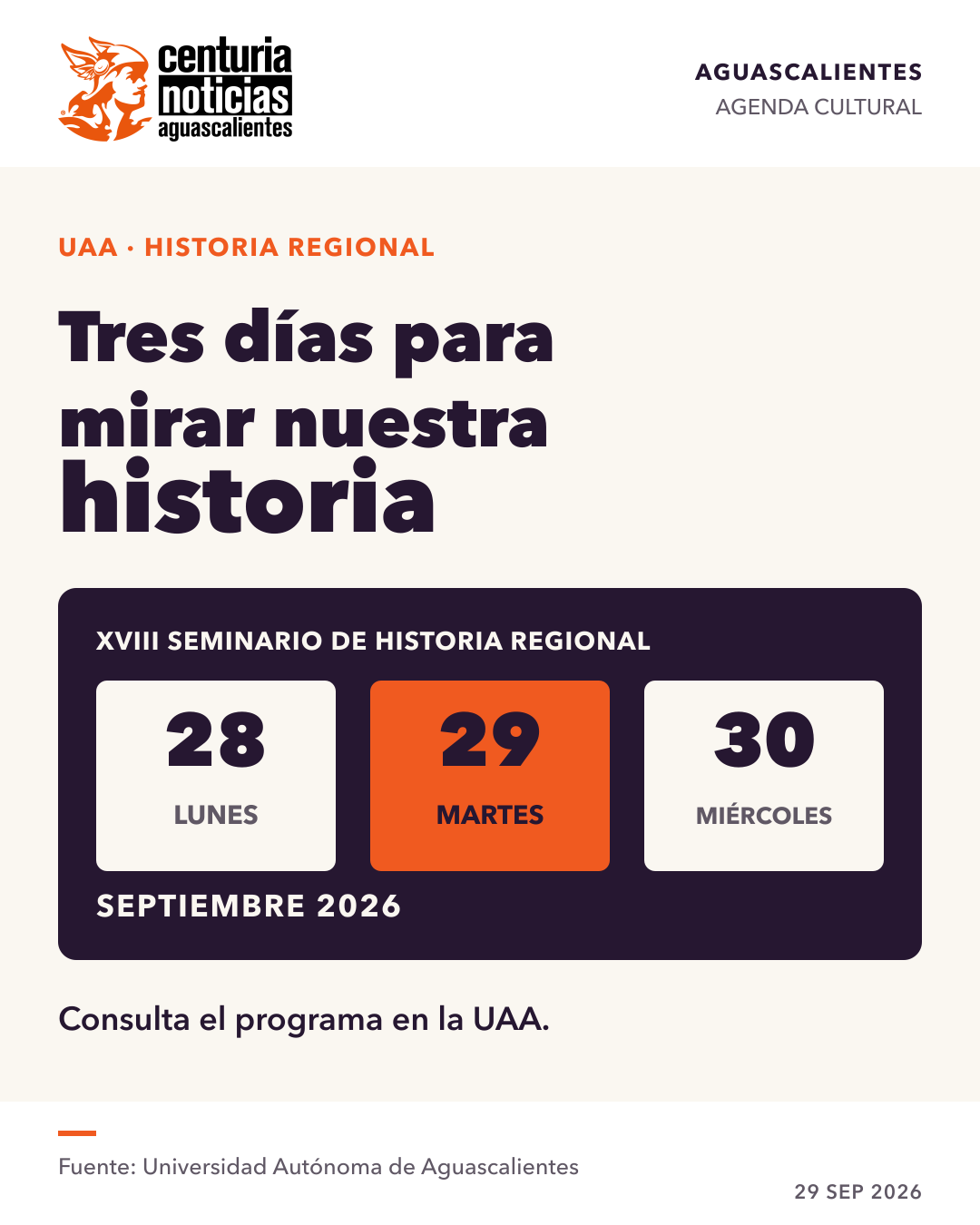 Imagen de la nota: La UAA dedica tres días a contar la historia de nuestra región 📚