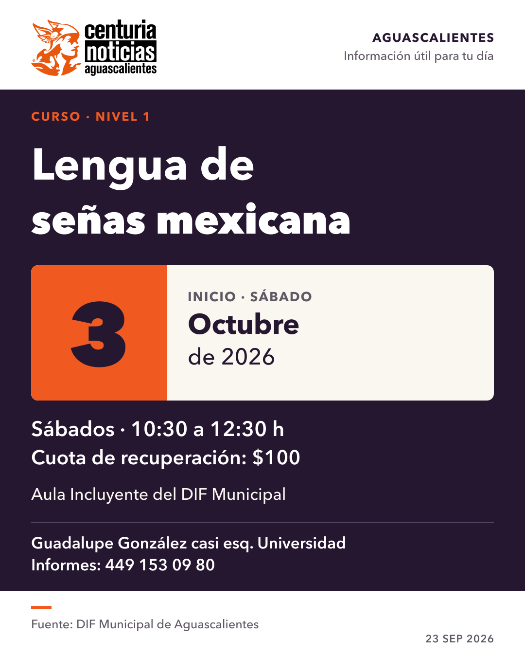 Tarjeta de Centuria: Aprende lo básico de Lengua de Señas Mexicana 🤟
