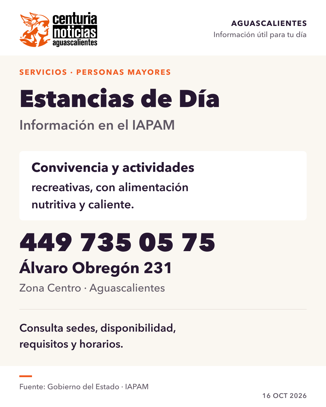 Imagen de la nota: IAPAM difunde sus estancias de día para personas mayores ☎️