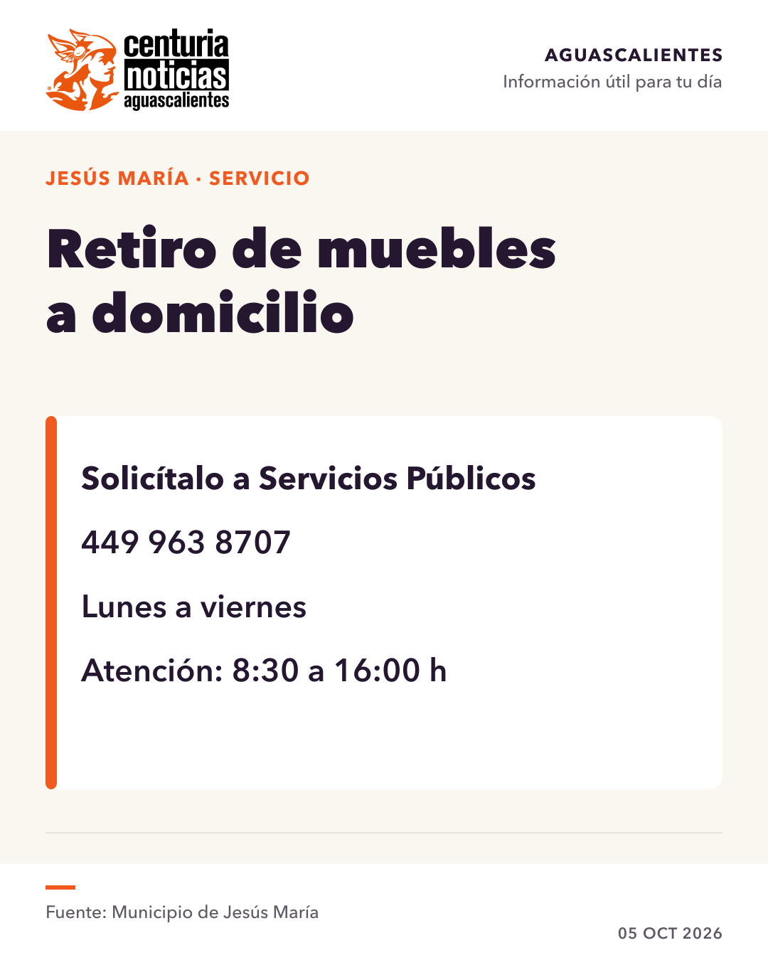 Imagen de la nota: Jesús María ofrece recolección de muebles y residuos grandes a domicilio 🛋️