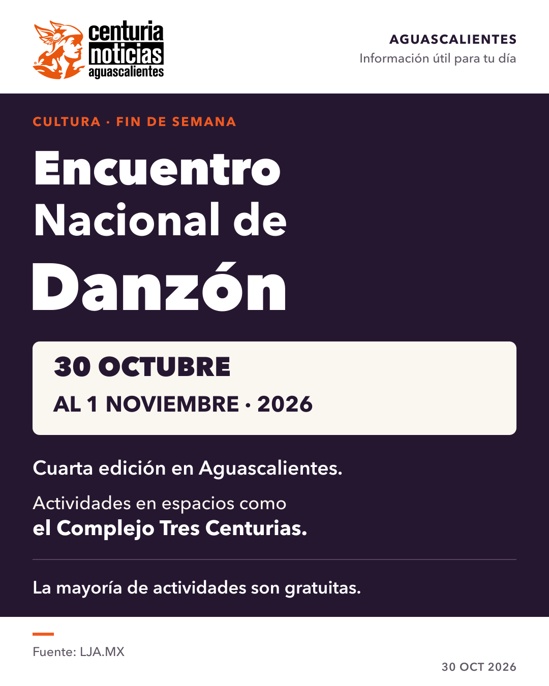 Imagen de la nota: Aguascalientes recibe el Encuentro Nacional de Danzón este fin de semana 🎶
