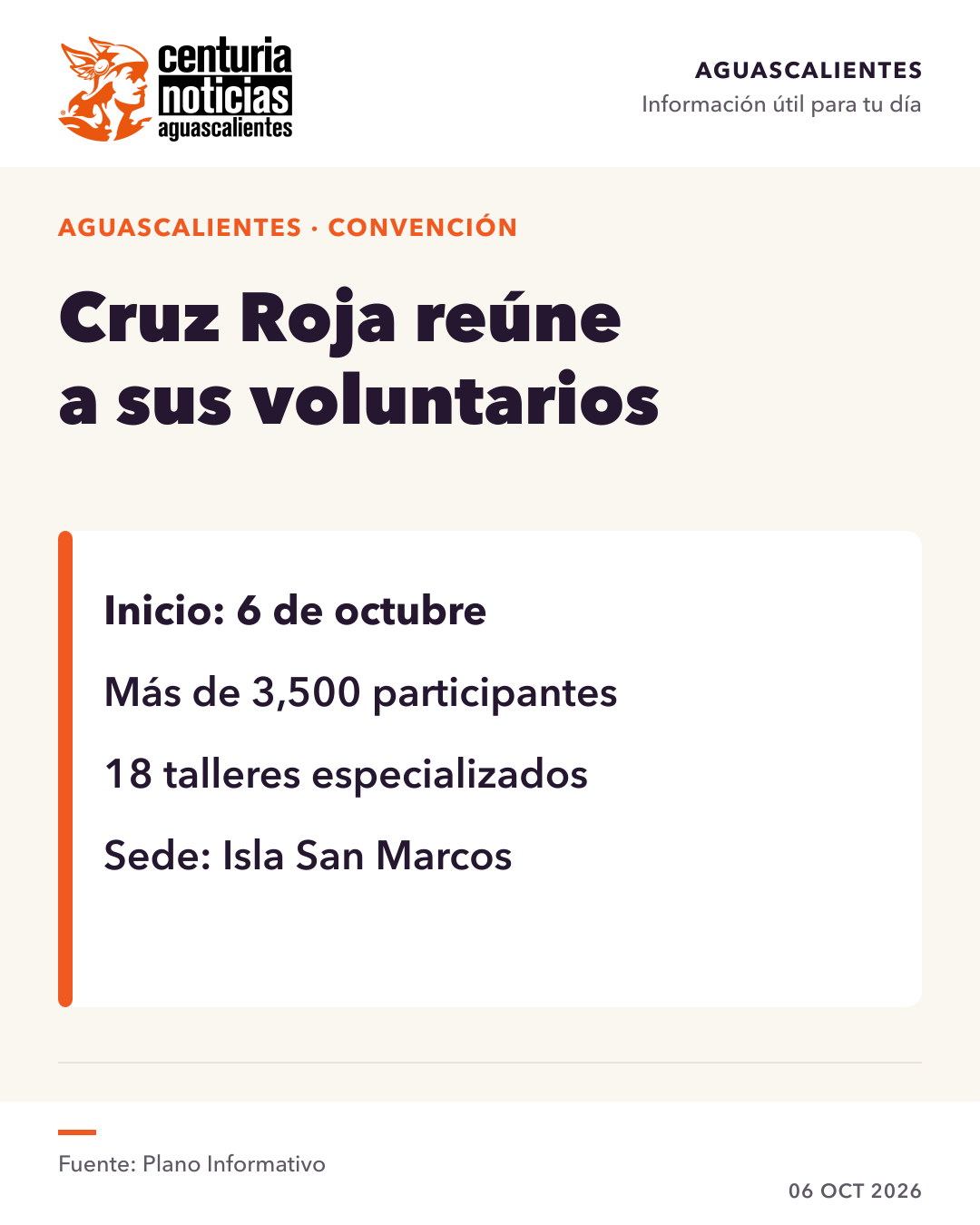 Imagen de la nota: Aguascalientes recibe una convención de Cruz Roja con más de 3,500 voluntarios 🚑