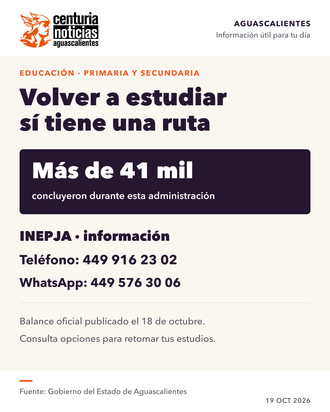 Imagen de la nota: Más de 41 mil personas concluyeron primaria o secundaria, reporta el estado 📚