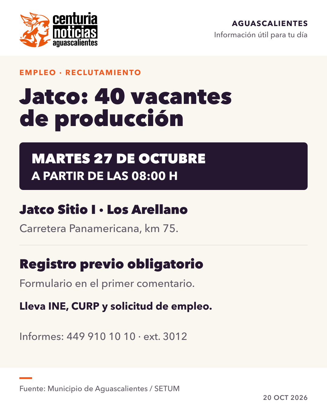Imagen de la nota: Jatco ofrece 40 vacantes: reclutamiento el 27 de octubre 🏭