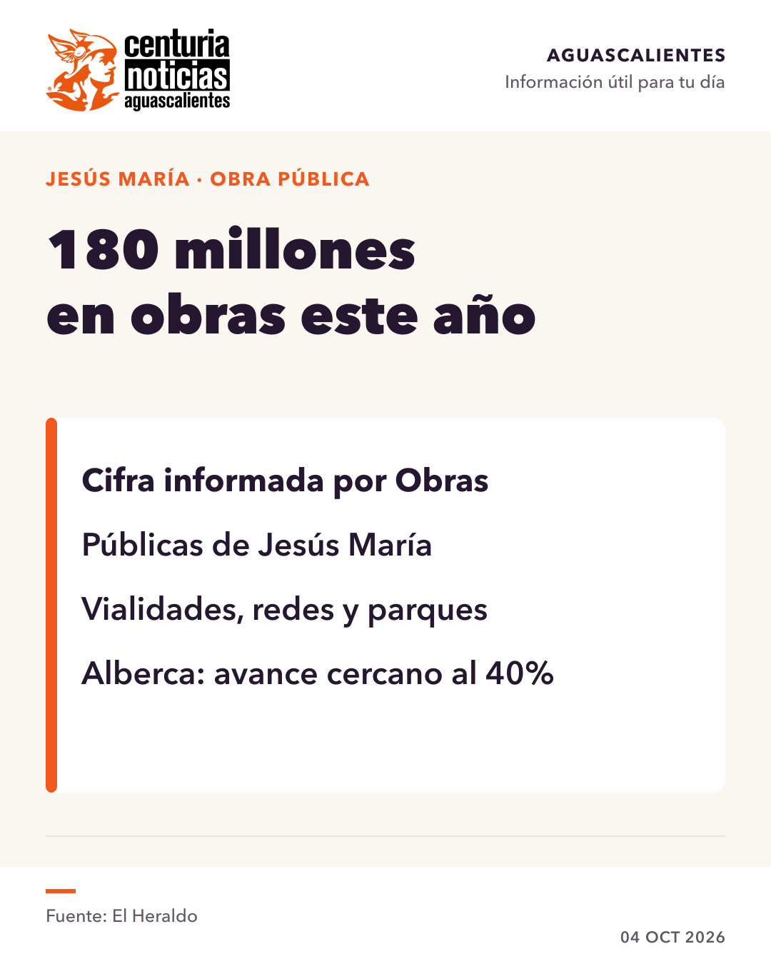 Imagen de la nota: Jesús María ejerce alrededor de 180 millones de pesos en obra pública este año 🏗️